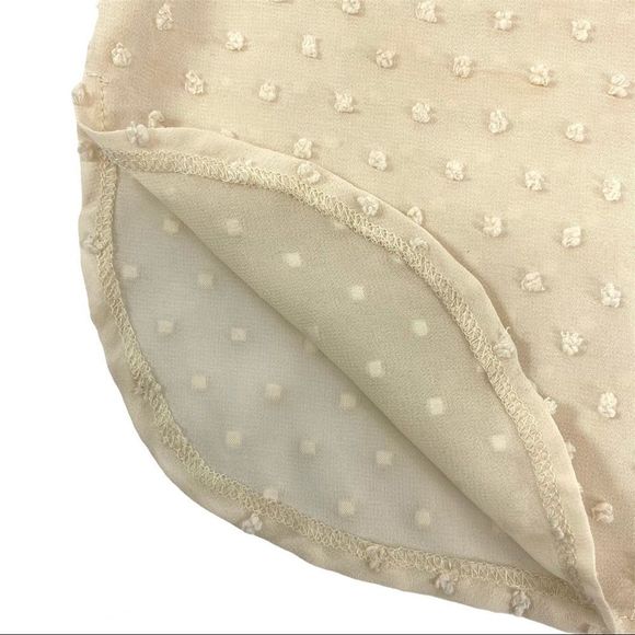 Stitch Fix Ellison Swiss Dot top ivory blouse -M - Picture 9 of 17